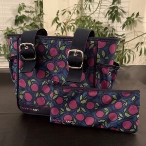 Rachael Ray Blue and Purple Lunch Bag with Utensil Pouch